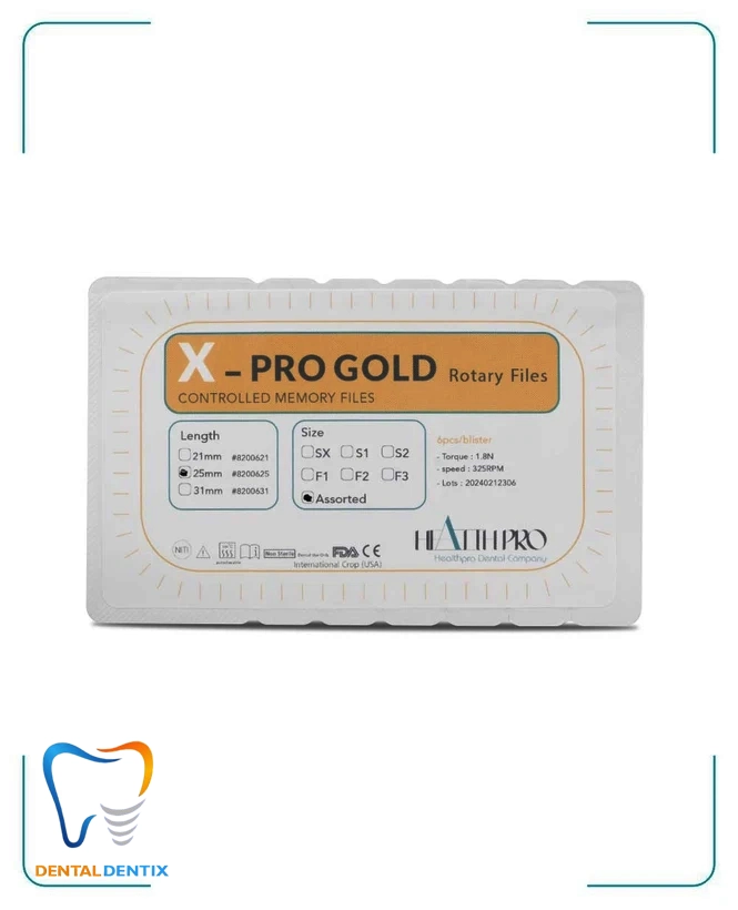 فایل روتاری 25 میل X-PRO GOLD  HealthPro