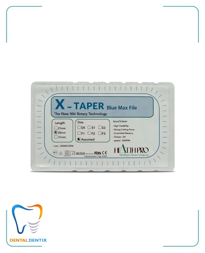 فایل روتاری 25 میل X-TAPER Blue  HealthPro