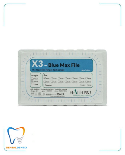 فایل روتاری 25 میل چهار درصد X-3 Blue HealthPro