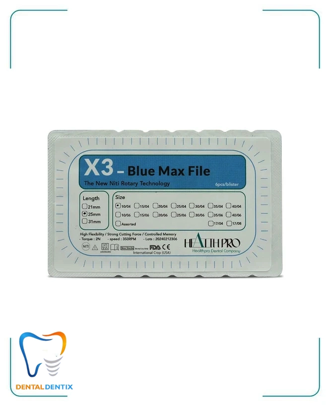 فایل روتاری 31 میل چهار درصد X-3 Blue  HealthPro