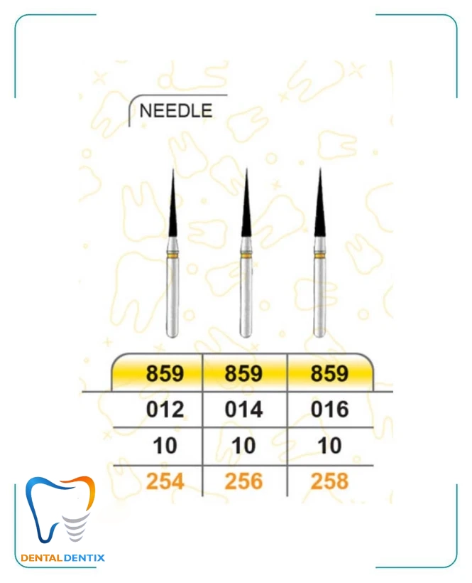 فرز نیدل بلند دور زرد (پرداخت) بسته 5 عددی